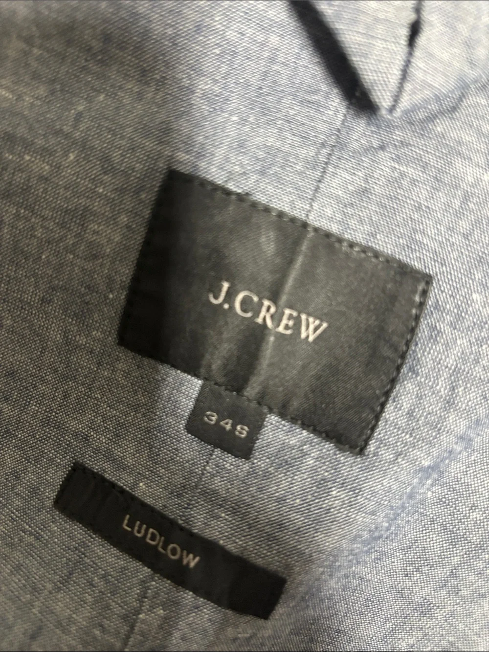 J.Crew Ludlow Sport Coat 34S Blue Cotton Linen Blazer Lightweight Summer
